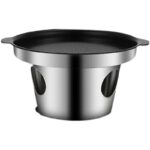 Japanese Style Outdoor Camping Alcohol Stove Yakiniku Stainless Steel Non-stick BBQ Grill Smokeless Mini Portable Barbecue...